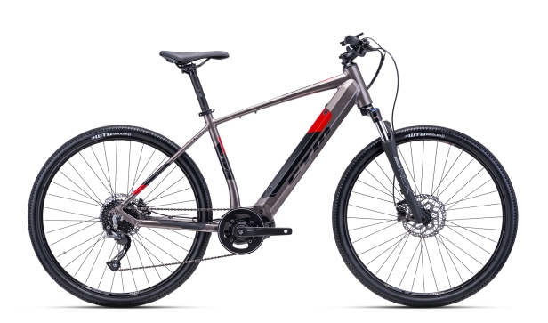 CTM SENZE man - XL (21), 28 bronzová šedá / červená, 2022