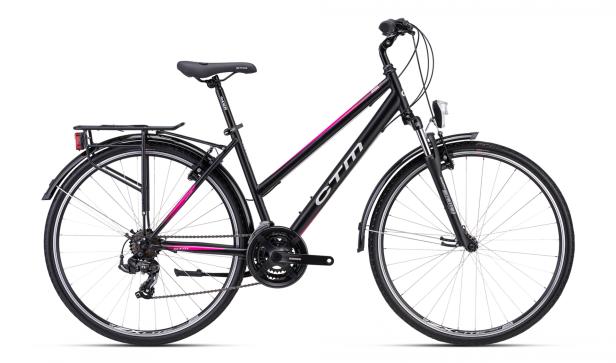 CTM JESSIE TREK - L, 28 matná černá / růžová, 2023